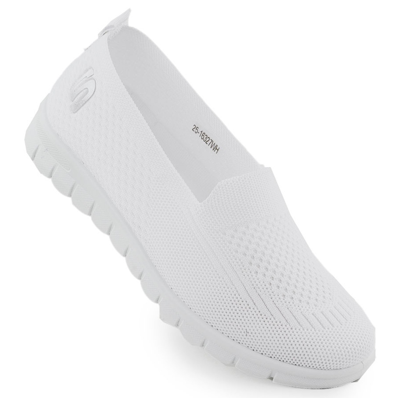 Zapatos deportivos femeninos deslizados blancos Potocki 16327