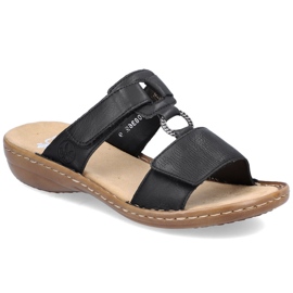 Flip-flops para mujeres para velcro negro rieker 60885-00
