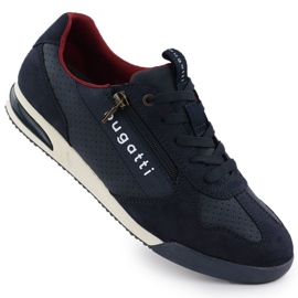 Zapatos deportivos masculinos casuales azul marino azul bugatti 321-a3811-5500