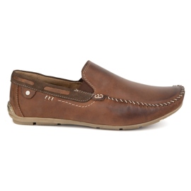 KOMODO Mocasadores de cuero para hombres 920/k/r marrón