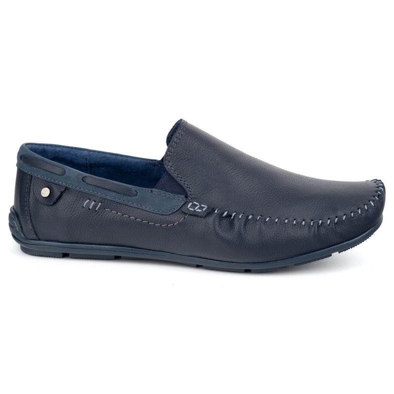 KOMODO Mocasines de cuero para hombres 920/k/r azul marino