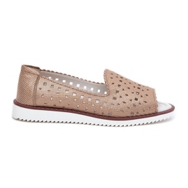 S.Barski Ballerinas de cuero con dedos desnudos S. Barski LR51-922 Oro dorado S.Barski Ballerinas de cuero con dedos desnudos S. Barski LR51-922 Oro dorado
