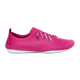 Zapatos de mujer hechos de Artiker de cuero natural 54C0830 Rosa rosado