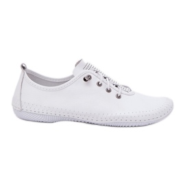 Zapatos de cuero para mujeres Artiker 54C0838 White blanco