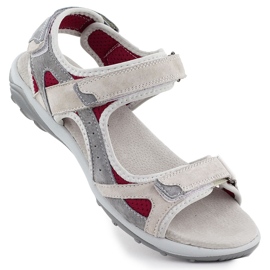 Cambell Camell Al94327 Sandalias deportivas de cuero gris