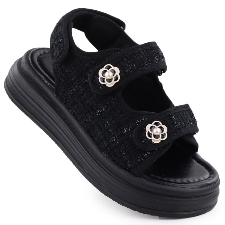 Sandalias de mujeres en la plataforma Czarne Potocki Py16337 negro Sandalias de mujeres en la plataforma Czarne Potocki Py16337 negro