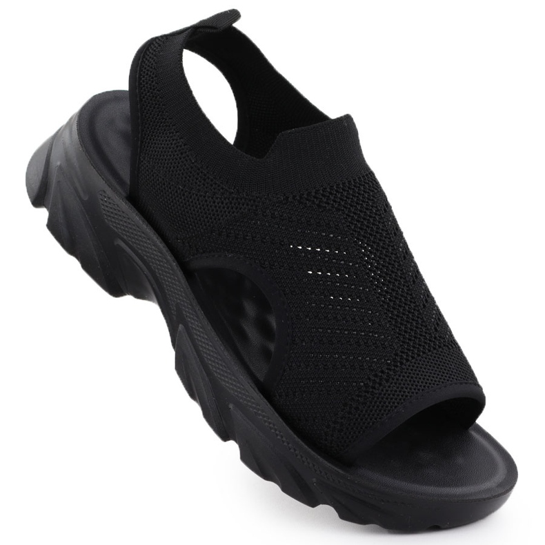 Sandalias de mujeres construidas en Black Potocki TO90302 negro