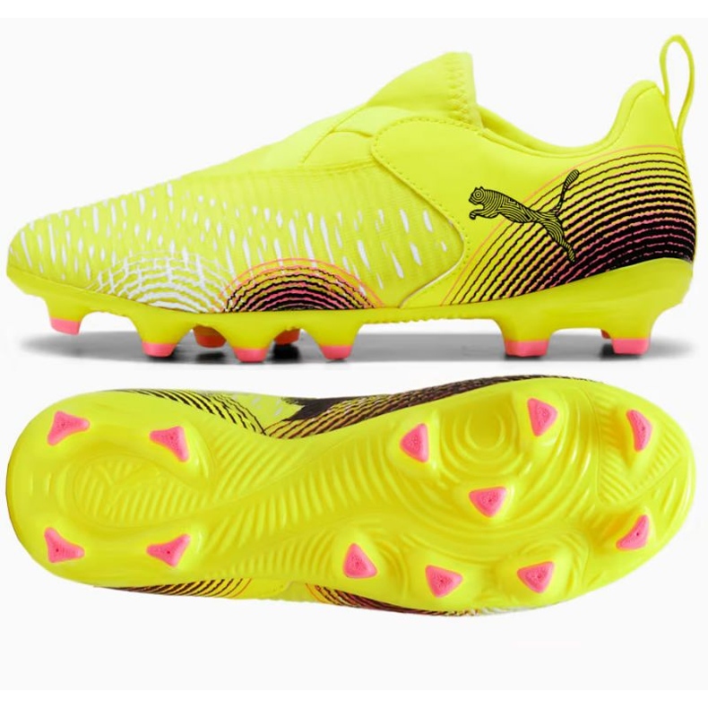 Puma Future 8 Match LL FG/AG JR 108285-03 Zapatos de fútbol amarillo