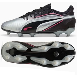 Puma King Match FG/AG 108320-02 Zapatos de fútbol plata