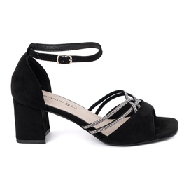 Goodin Sandalias de gamuza negra en la publicación negro