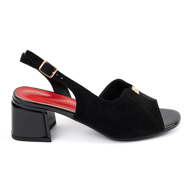 Goodin Sandalias de ante negras negro