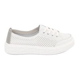 Zapatillas blancas de zapatillas atadas a Sergio Leone blanco