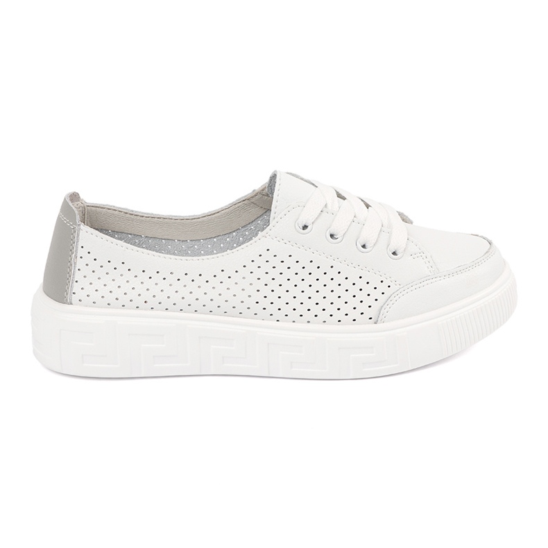 Zapatillas blancas de zapatillas atadas a Sergio Leone blanco