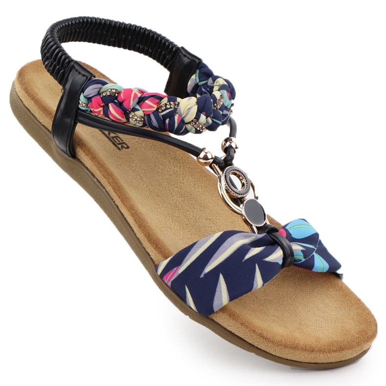 Las cómodas sandalias de las mujeres, resbalé -Up Navy Blue Artiker 56C1276 azul Las cómodas sandalias de las mujeres, resbalé -Up Navy Blue Artiker 56C1276 azul