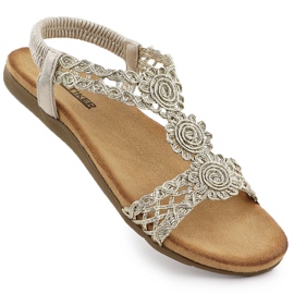 Las cómodas sandalias de las mujeres Irsona Golden Artiker 56C1281 dorado