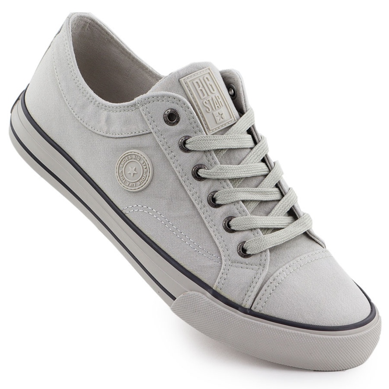 Zapatillas textiles para hombres gris big star rr174341