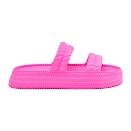 S.Barski Zapatillas para mujeres ligeras de espuma en la plataforma S. Barski Zk51-001 Fuchsia rosa
