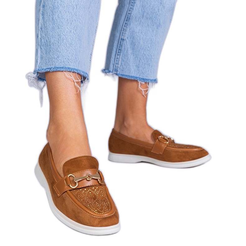 Mocasines marrones de Ekozamsz con circones marrón