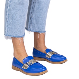 Mocasines azules ecológicos con circones