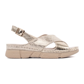 Goodin Sandalias planas doradas dorado Goodin Sandalias planas doradas dorado