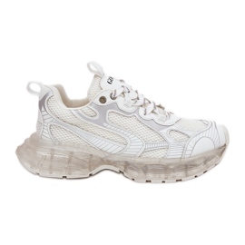 Zapatillas de deporte de cuero femenino Goe RR2N4083 beige
