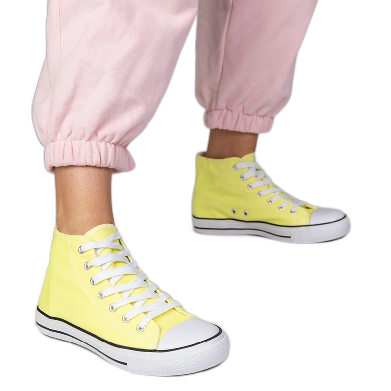 Zapatillas de tobillo clásicas amarillas amarillo