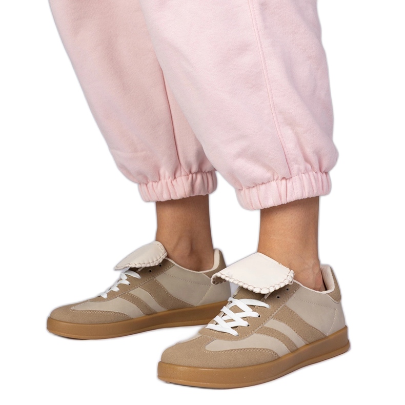 Zapatillas beige zapatillas de deporte deportivo femenino