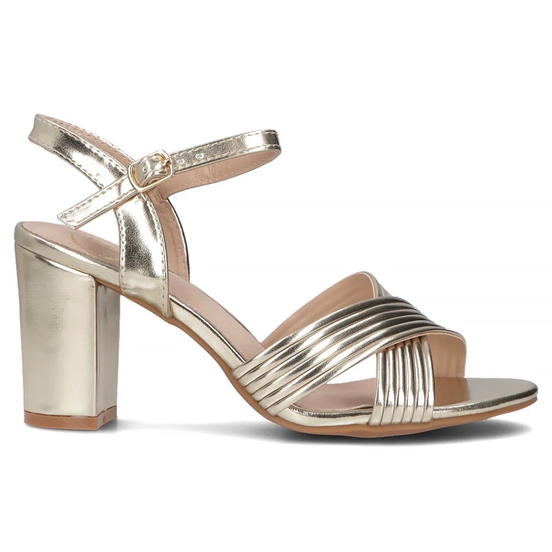 Filippo Sandalias de cuero para mujeres en el Post de Oro DS6901/25 dorado