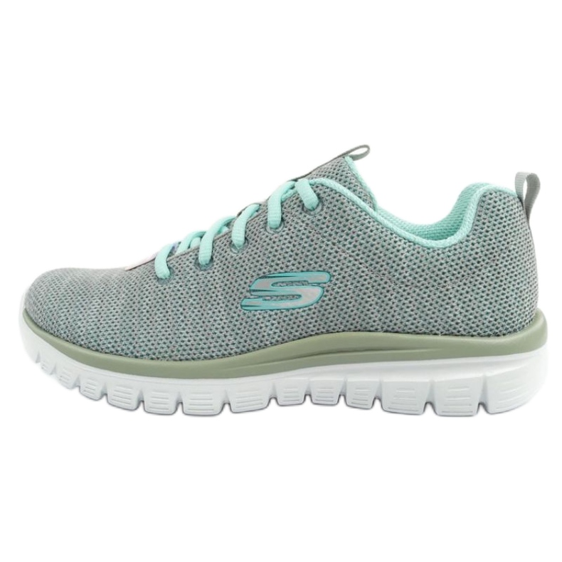 Skechers elegantes zapatos de fortuna retorcida 12614/gimnasio gris