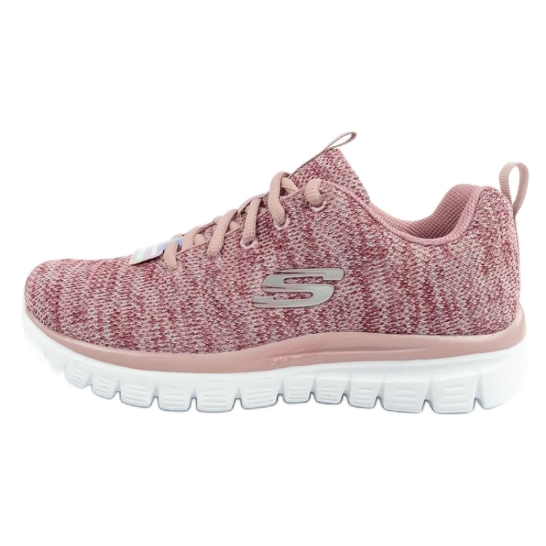Zapatos skechers elegante fortuna torcida 12614/mve rosado