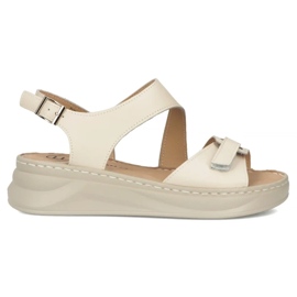 Filippo Sandalias de cuero para mujeres para beige ds7043/25 ser cuñas