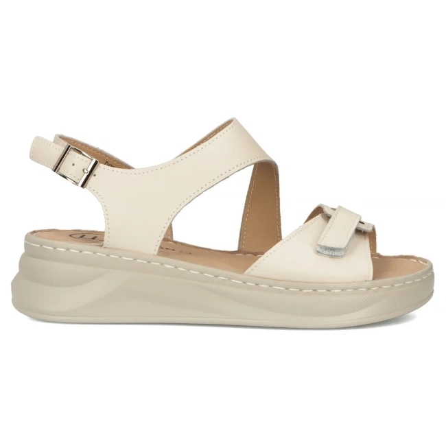 Filippo Sandalias de cuero para mujeres para beige ds7043/25 ser cuñas