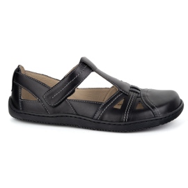 Zapatos Barefoot de mujer Ultralekkie Olivier 1285 Velcro negro