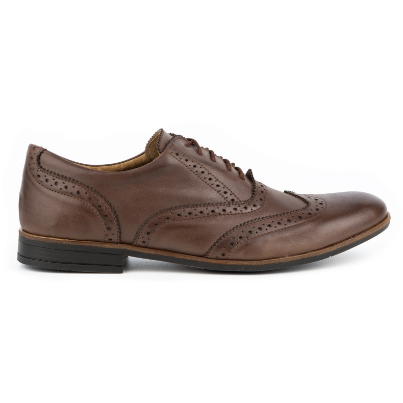 Olivier Zapatos formales Brogs de cuero 306gt Mocha marrón