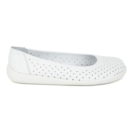 Olivier Slip Minimalista Barefoot de las mujeres -on Openwork 1771pol White blanco