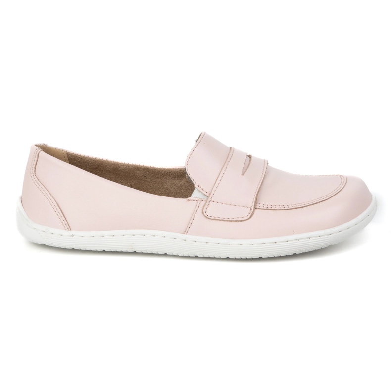 Olivier Barefoot elegante mocasines de cuero minimalista de mujeres 1280 PODVO PINK rosado