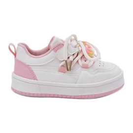 Zapatillas de deporte para niños de velcro con una piruleta de pininas de alfiler blanco