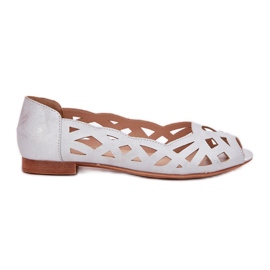 Jezzi Ballerinas de Silver Openwork con dedos desnudos plata Jezzi Ballerinas de Silver Openwork con dedos desnudos plata