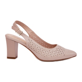 Sandalias abiertas con dedos puntiagudos en el Sergio Leone SK163 SERGIO SK163 Post beige