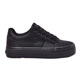 Eco Leather Women's Sneakers en la plataforma Big Star RR274299 Negro