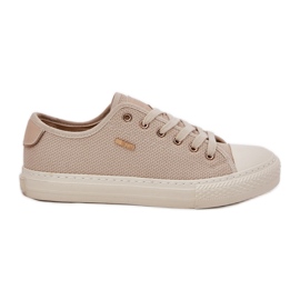 Zapatillas de deporte de material para mujeres Big Star RR274767 beige