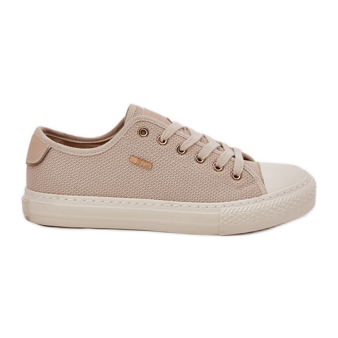 Zapatillas de deporte de material para mujeres Big Star RR274767 beige