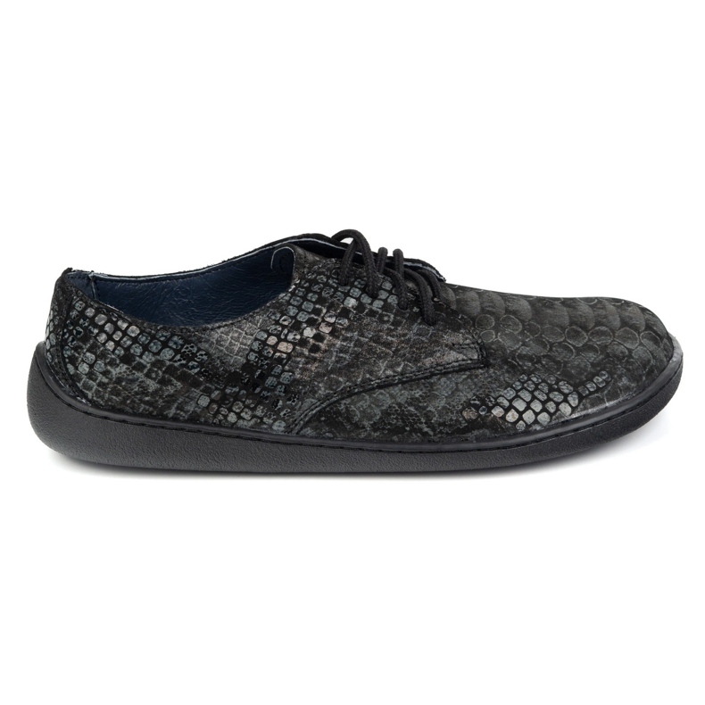 Olivier Zapatillas de zapatillas minimalistas de mujer descalzo 1288pol serpiente negra negro