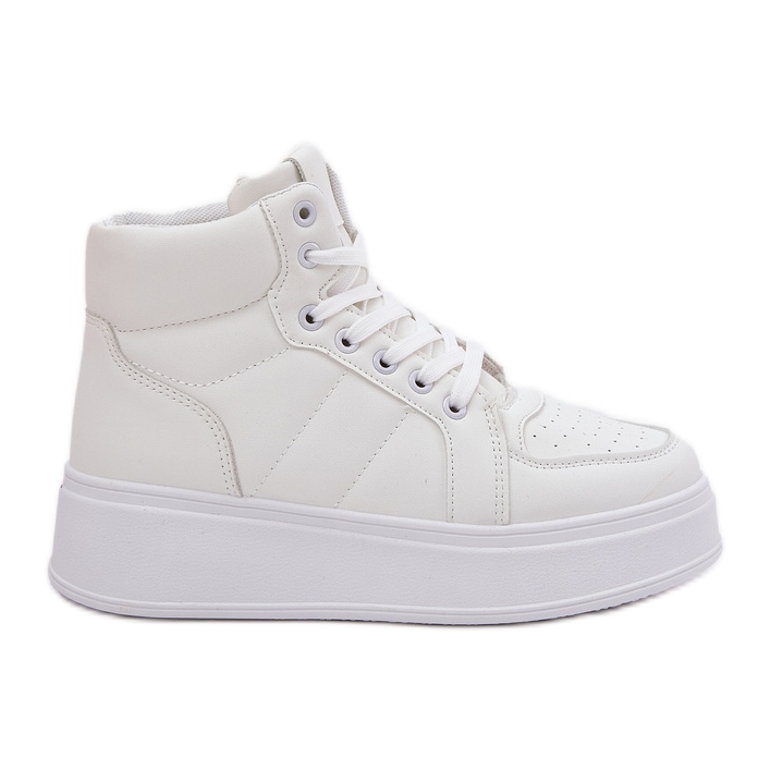 Evento Altas zapatillas de deporte para mujeres en la plataforma blanca blanco