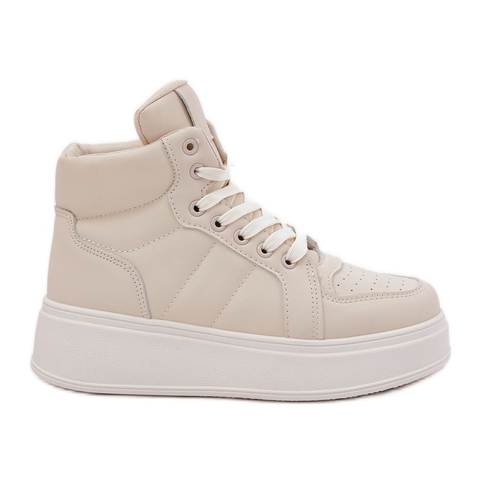 Evento Zapatillas de deporte femeninas altas en la plataforma beige