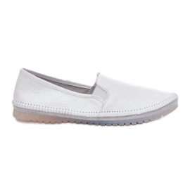 Ballerinas de cuero Maciejka T3512-11 White blanco