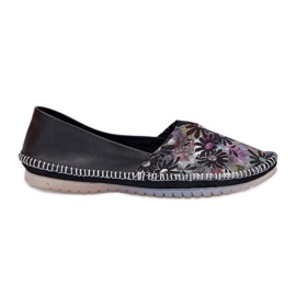 Ballerinas de cuero con un patrón Maciejka T1930-39 Negro Ballerinas de cuero con un patrón Maciejka T1930-39 Negro