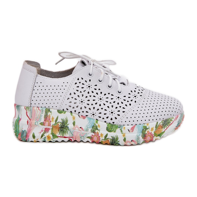 Zapatos de mujer de cuero para mujeres para el Artiker 56C1532 White blanco