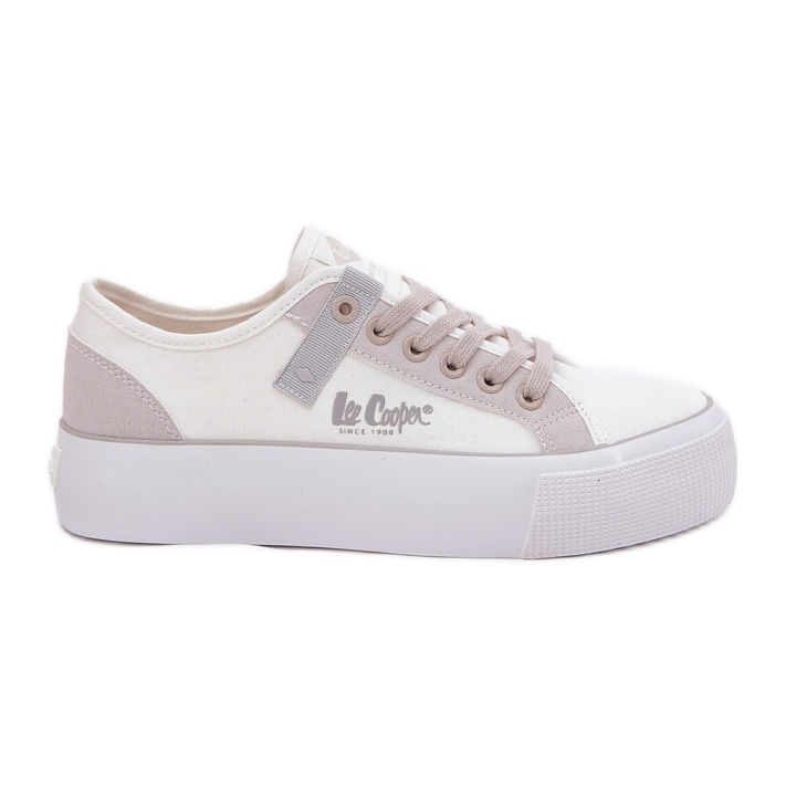 Zapatillas para mujeres en la plataforma Lee Cooper LCW-25-31-3479L blanco