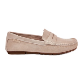 Mocasines de gamuza femenina Big Star RR274947 beige